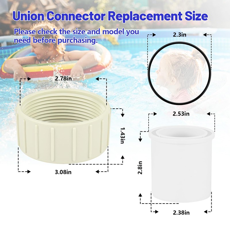 Ahuliao Pool Pump Union Fittings Replacement Pentair SuperFlo & SuperFlo