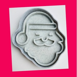 Set of 3 Christmas Themed Cookie Cutters Santa Mrs Claus Tree