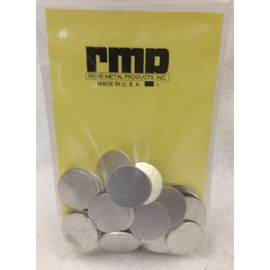 RMP, blanko, 1 1/10,2 cm rund, Aluminium .040 "(18 Gauge) – 50 Stück