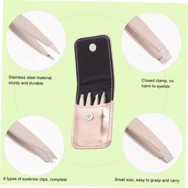 FOMIYES 4pcs Mini Eyebrow Tweezers Set Stainless Steel Eyebrow Clips for Easy Hair Removal Lightweight and Portable Beauty Tools for Salon and Home Use