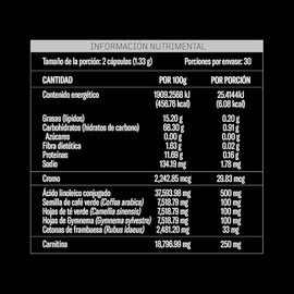 ELEMENTAL L Carnitina  CLA 500mg 120 Cápsulas Energía Duo Pack                                                                                        