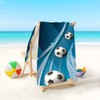 PLNVNVP Football Beach Towel for Boys, Microfibre Bath Towel for