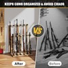 Emfogo Gun Rack, Wooden Gun Racks, Heavy Duty Standing Indoor