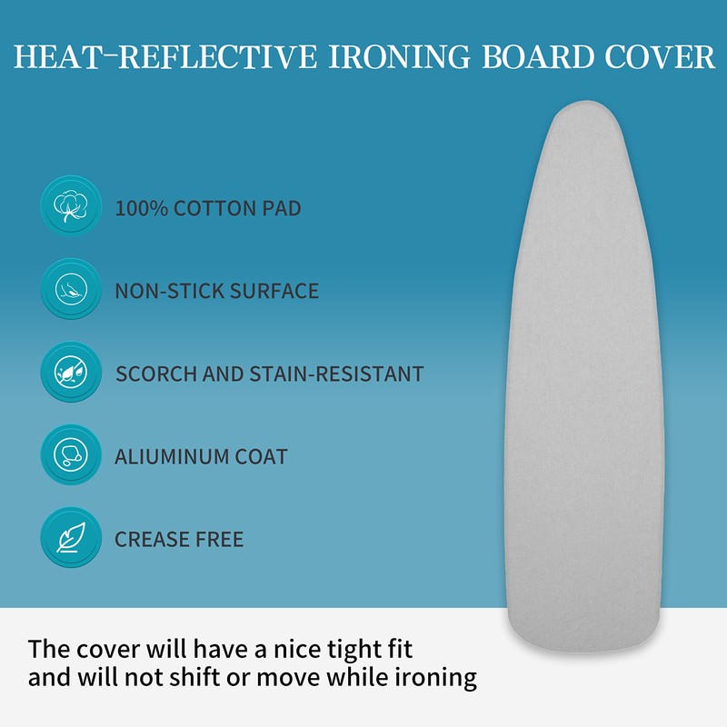 ZOES HOMEWARE Ironing Board Cover and Pad | 100% Cotton