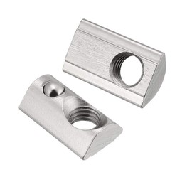 uxcell Roll-in Spring M8 T Nut, Roll Ball Elastic Nuts for 4040 Series Aluminum Extrusion Profile, Pack of 10