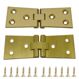 2Pcs Brass Butler Tray Hinge 180 Degree for Butler Folding Tables Furniture Table with Screws