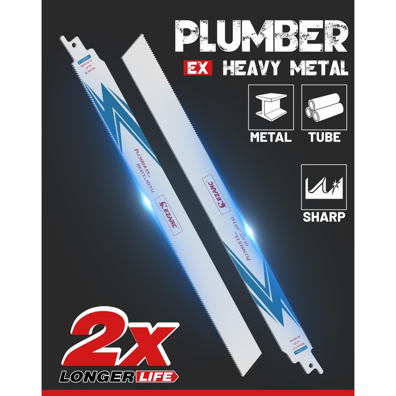 EZARC 25 Pack Bi-Metal Cobalt Reciprocating Saw Blades for Heavy