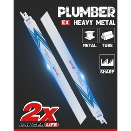 EZARC 25 Pack Bi-Metal Cobalt Reciprocating Saw Blades for Heavy Metal Cutting Sabre Saw Blades 12-Inch 14TPI R1226PM+