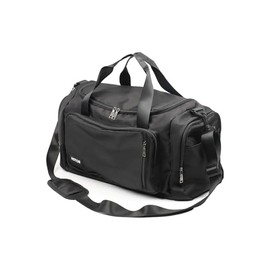 HOTOR Gym Bag for Women and Men, Black Sports Duffle Bag, 45.72 x 30.48 x 25.65cm