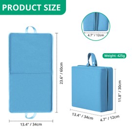 ECODESEO Bath Kneeler Pad, Extra Thick Kneeling Pad, Garden Kneeling pad for Women, Water Resistant Memory Foam Cushioning for Yoga, Bathing, Physical Therapy, Prayer Pillow, Light Blue, Large