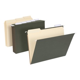 Pendaflex Hanging File Folder Combo Kit, 25 Green Hanging Files with Tabs, 50 Manila File Folders, Work from Home Starter Kit, Letter Size (99200EE)