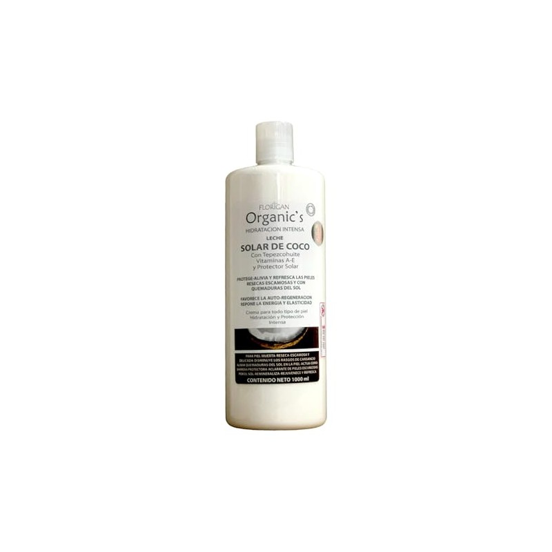 Hidratación Intensa Crema Corporal LECHE de COCO Solar con TEPEZCOHUITE,