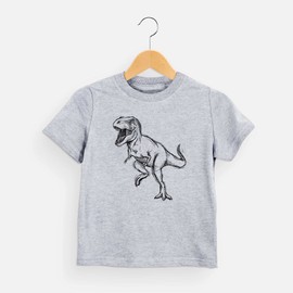 Inkopious Tyrannosaurus Rex Dinosaur Toddler T-Shirt 2T Grey