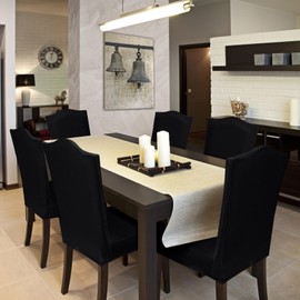 Fafua Dining Room Chair Covers Set of 8, Removable Washable Slipcovers for Dining Chairs, Hotel, Ceremony