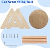 Outamateur Cat Scratching Ball Toy, Sisal Scratching Ball with Stable
