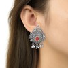 I Jewels Ethnic Stylish Silver Oxidised Krishna Murli and Feather