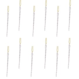 Kurt Adler 5-1/4-Inch Glass Icicle Ornament 12-Piece Box Set