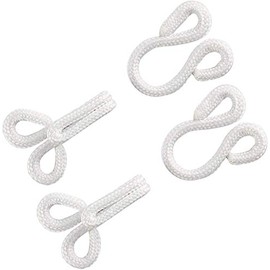 Lakesstory Sewing Hook and Eyes Closure Fur Hook and Eyes White Covered for Fur Coats Wraps and Jackets 1-1/2" 2 Sets in a Pack