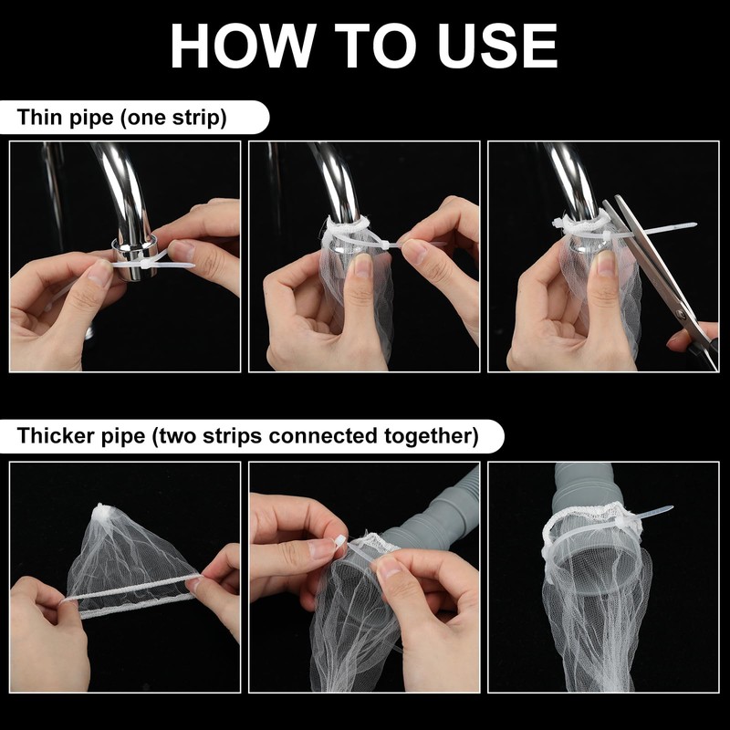 100 Pieces Lint Traps for Washing Machine Hose Lint Traps