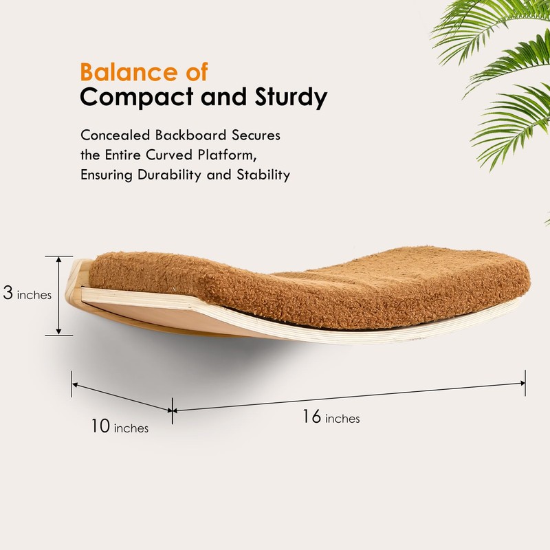 COOLEX Curved Cat Wall Shelves and Perches, Floating Cat Wall