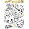 Shopkins Colouring Fold Out Poster Birthday Card