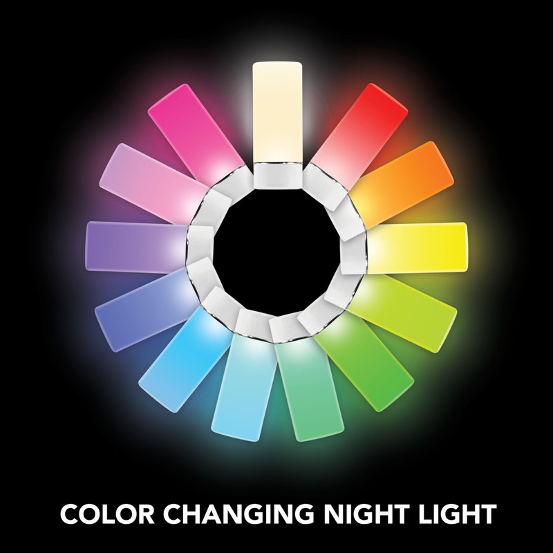 Sunbeam 3-Pack Emergency Power Failure Night Lights, 5-in-1, Multi-Color LED