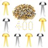 200Pcs Multicolour Split Pins, 8mm x 19mm Paper Fasteners, Plated