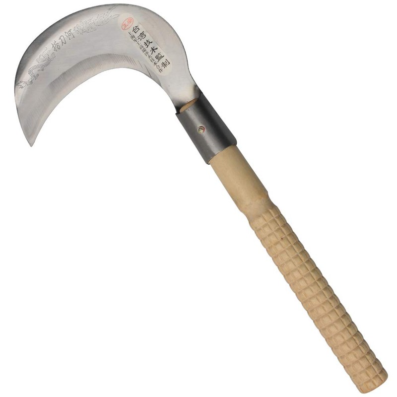 King of The Sickle - Steel Grass Sickle,Hardwood Handle Clearing