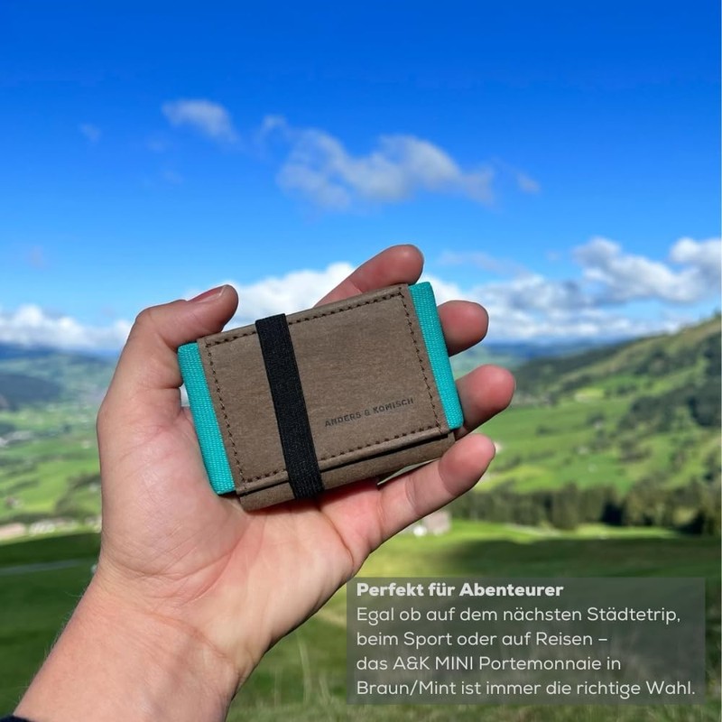 Anders & Komisch Mini Wallet with Coin Compartment, Card Holder,