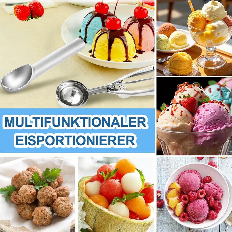 Ice Cream Scoop - Nonstick Anti-Freeze One Piece Aluminum Scooper