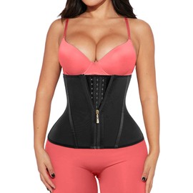 Waist Trainer For Women Lower Belly Fat Zipper Waist Cincher With 9 Steel Bone Fajas Colombianas Tummy Control Corset Shapewear