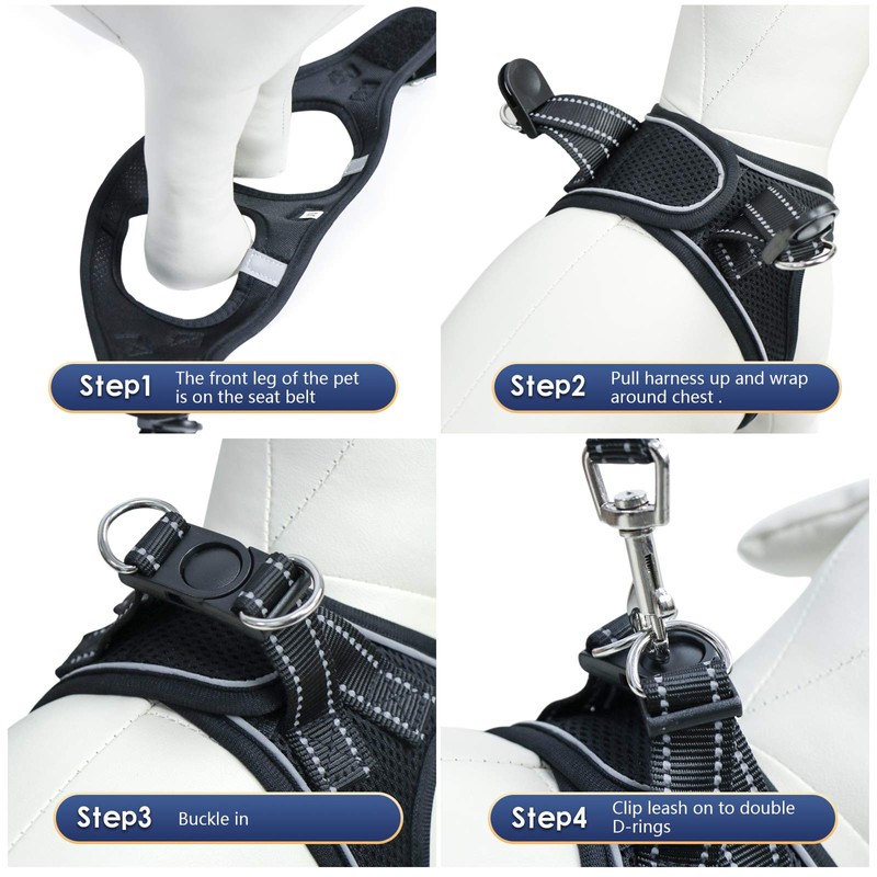 YIMEIS Dog Harness and Leash Set, No Pull Soft Mesh