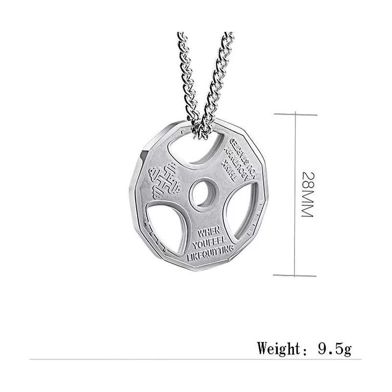 TENDER LIHOME Collar Dije Gym Mancuerna Pesa Fit Crossfit Fisicoculturismo