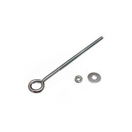 Eye Bolt with Nuts and Washers M6 6 MM X 150 MM BZP WEATHERPROOF Pack 2