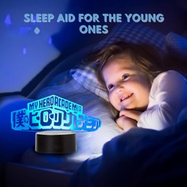 Wolostore LED Lamp Anime Manga My Hero Academia Color Changing USB Night Light and Decoration Help Night Sleep Gift