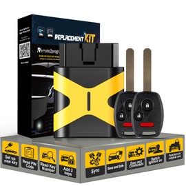 Remote2program 2PCS Key Fob Remote DIY Programming Replacement for 2006-2011 Civic (LX) Keyless Entry 3 Buttons Remote Control with FCC: N5F-S0084A (N5F-S0084A 3 BTN Self Programmable Remote)