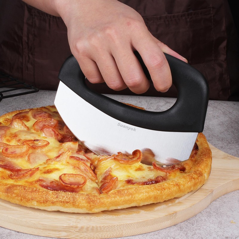 Suanyok Premium Pizza Cutter Food Chopper-Super Sharp Blade Stainless Steel