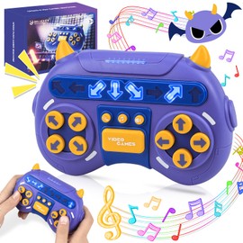 Quick Push Dance Game Fidget Toys, Pop Electronic Game for Children & Adults, Pop Handheld Game with 24 Music, Breakthrough Puzzle Dancing Game Machine Gift for Boys Girls (A)