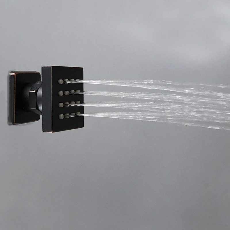 Showerhead Body Spray, HOMEDEC 2inch Brass Square Massage Shower Jet