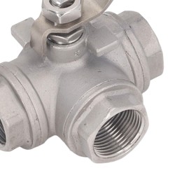 3 Way Ball Valve L Type 304 Stainless Steel Ball Valve 3/4" DN20 Inner Ball Valve