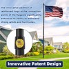 25FT Heavy Duty Flag Pole,14-Gauge Aluminum,Resist Strong Wind Reinforcement Ring