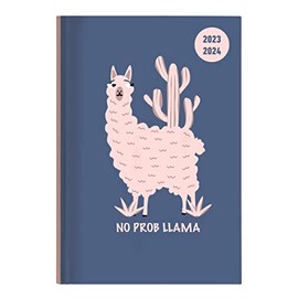 Collegetimer Llama 2023/2024 - Student Calendar A6 (10 x 15 cm) - Llama - Day By Day - 352 Pages - Diary - Notebook - Alpha Edition (College Timer A6 Daily)