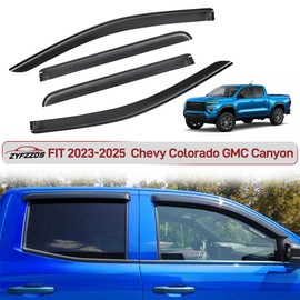 Window Visors Rain Guards Fit 2023, 2024, 2025 Chevy Colorado, 2023, 2024, 2025 GMC Canyon Side Window Deflectors Vent Shades Sun Visors Accessories 4PCS