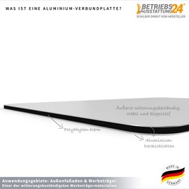 Betriebsausstattung24® No Holding Sign Private Parking - Illegally parked Vehicles Are Towed for a Fee! | Landscape Format 30.0 x 20.0 cm | 2 mm | Aluminium Composite Panel | White