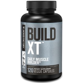 Jacked Factory Build-XT Daily Muscle Builder & Performance Enhancer - Muscle Building Supplement for Muscular Strength & Growth | Trademarked Ingredients Peak02, ElevATP, & Astragin - 120 Veggie Pills