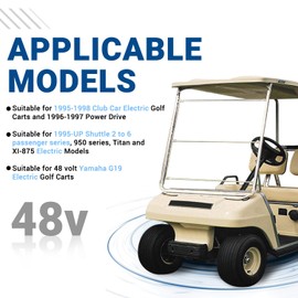 CartClan 48 Volt 4 Terminal Solenoid, Suitable for 48V Club Car, EZGO, Yamaha Electric Golf Cart, Replacement Part OEM#: 101883601, 73231G01, JR1-H1950-00