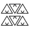 6Pcs Billiard Rack Sheet, Triangle Ball Holder Positioning 24x24cm/9.4x9.4in Space
