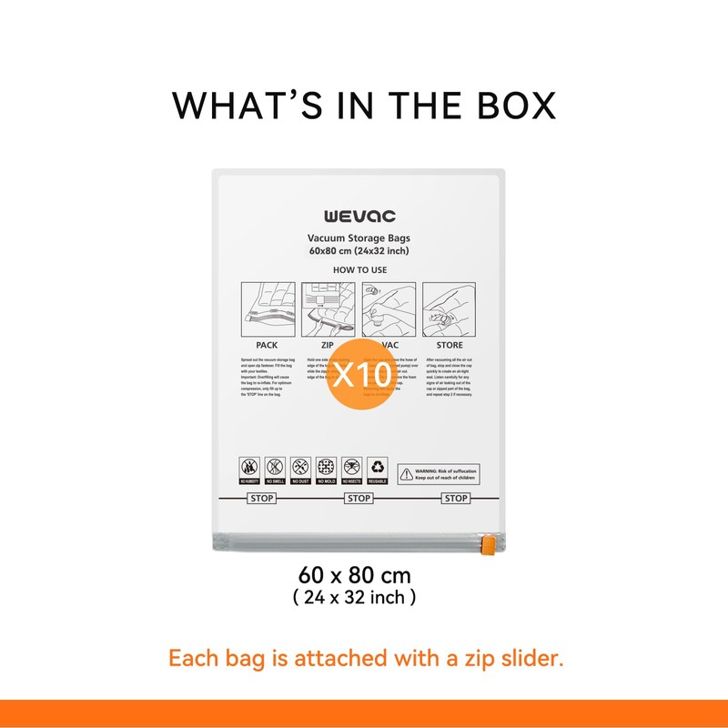 [2024 NEW] Vacuum Storage Bags (10 Large) | Space Saver