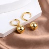 Gold Hoop Dangle Earrings for Women, Small Ball Drop Earrings