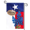 DMERBYL Evergreen Blue Bonnets Applique Garden Flag, 12.5 x 18